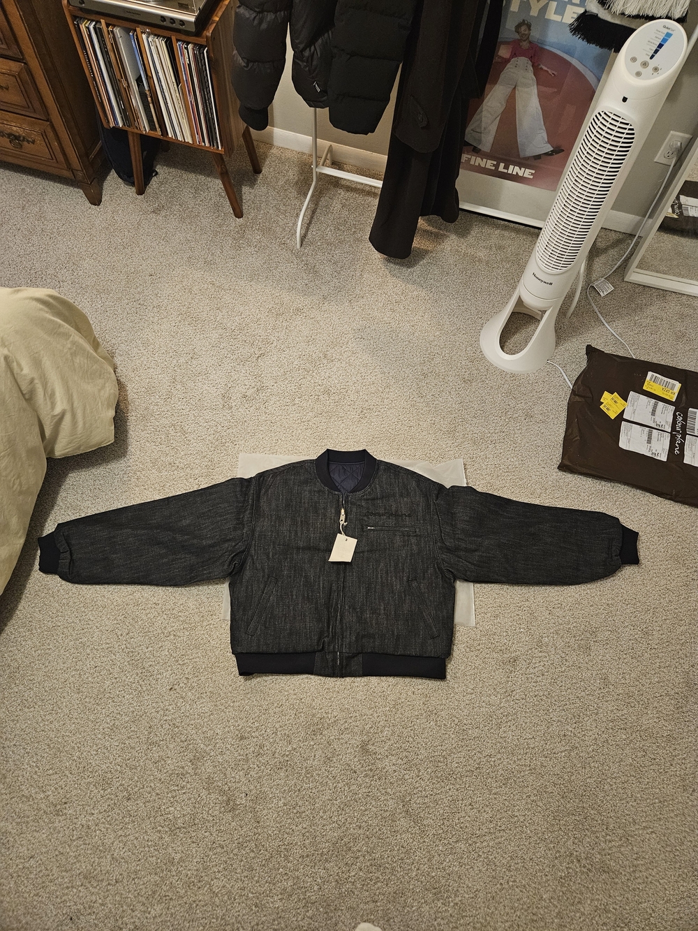 Colour Plane Men's Dark Blue Raw Denim Reversible Jacket